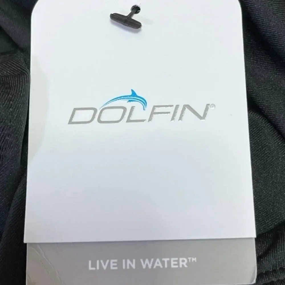 Dolfin NWT Women's Black Scoop Neck Stretchable Aquashape One Piece Swimsuit 34